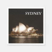 Nacht am Operncocktail Napkin Serviette (Vorderseite)