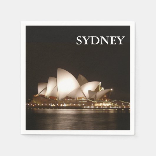 Nacht am Operncocktail Napkin Serviette (Vorderseite)