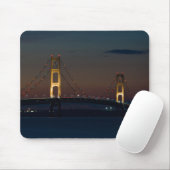 Nacht an der Mackinac-Brücke Mousepad (Mit Mouse)