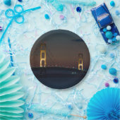 Nacht an der Mackinac-Brücke Pappteller (Party)