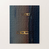 Nacht an der Mackinac-Brücke Puzzle (Vertikal)