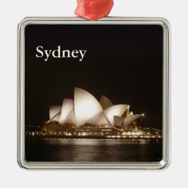 Nacht an der Oper Ornament Aus Metall