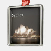 Nacht an der Oper Ornament Aus Metall (Links)