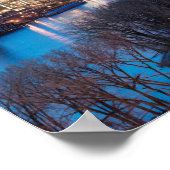 Nacht an der Uferpromenade Poster (Ecke)