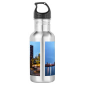 Nacht auf dem Marinestreff Edelstahlflasche (Rückseite)