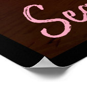 Nacht auf dem Seattle Public Market Poster (Ecke)