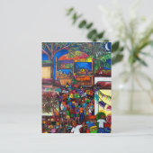 Nacht auf der alten Postkarte von San Antonio (Stehend Vorderseite)