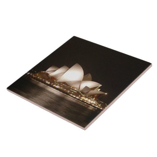 Nacht auf der Oper Keramik Tile Fliese (Seite)