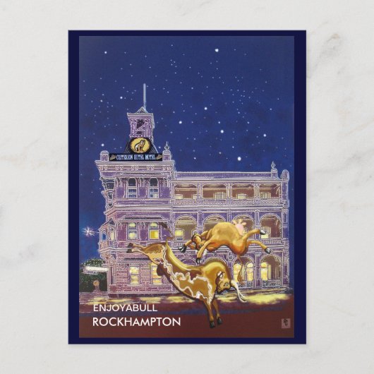 Nacht auf der Stadt - Rockhampton Postkarte (Vorderseite)