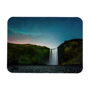 Nacht bei Skógafoss Magnet