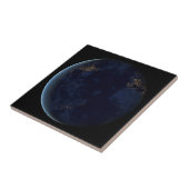 Nacht beleuchtet die Stadt der Erde Fliese (Seite)