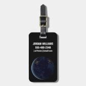 Nacht beleuchtet die Stadt der Erde Gepäckanhänger (Vorderseite vertikal)