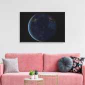 Nacht beleuchtet die Stadt der Erde Leinwanddruck (Insitu (Wohnzimmer))