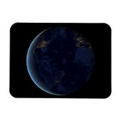 Nacht beleuchtet die Stadt der Erde Magnet (Horizontal)