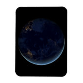 Nacht beleuchtet die Stadt der Erde Magnet (Vertikal)