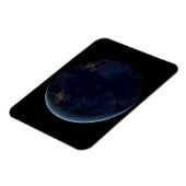 Nacht beleuchtet die Stadt der Erde Magnet (Linke Seite)