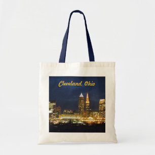 Nacht beleuchtet Taschen-Tasche Clevelands Ohio Tragetasche