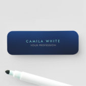 Nacht Blau Elegante Berufliche Klasse Business Namensschild (Beispiel)