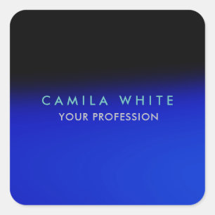 Nacht Blau Elegante Berufliche Klasse Business Quadratischer Aufkleber