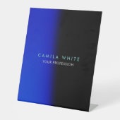 Nacht Blau Elegante Berufliche Klasse Business Sockelschild (Vorderseite)