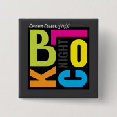 Nacht-Blockparty Retro-Typ Outdoor-Event Button (Vorderseite)