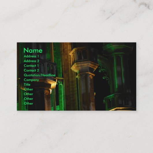 Nacht Brüssel Visitenkarte (Vorderseite)