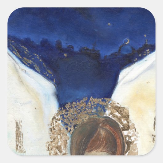 Nacht der Engel got seine Flügel 2014 Quadratischer Aufkleber (Vorderseite)