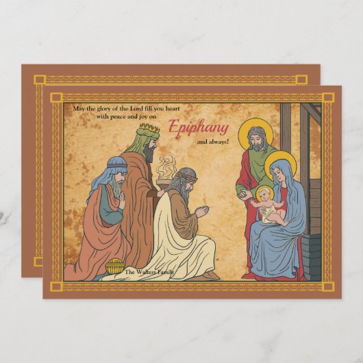 Nacht der Epiphany-Ferienkarte Einladung (Vorne/Hinten)