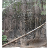 Nacht der gehenden Gigglers Petroglyphe Duschvorhang (Vorderseite)