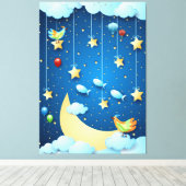 Nacht der großen Luna Leinwanddruck (Insitu (Holzboden))