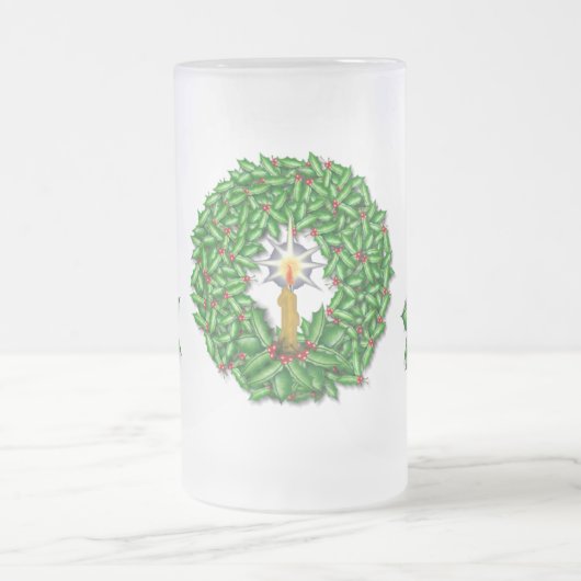 Nacht der helles Weihnachtsmattierten Tasse hoch (Mittel)