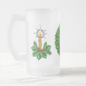 Nacht der helles Weihnachtsmattierten Tasse hoch (Links)