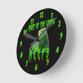 Nacht der lebenden meeps runde wanduhr (Winkel)