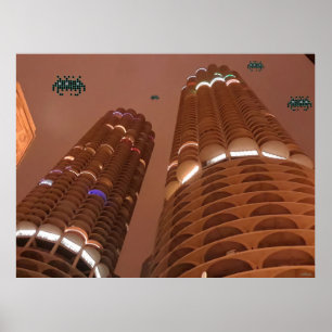 Nacht der Marina City Invasoren Poster