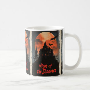 Nacht der Schatten - Retro-Design für ein Spukhaus Kaffeetasse