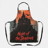 Nacht der Schatten - Retro Spuk Hausdesign Schürze (Vorderseite)