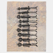 Nacht der Wandergler Petroglyph Fleecedecke (Vorderseite)