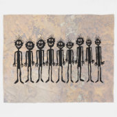 Nacht der Wandergler Petroglyph Fleecedecke (Vorderseite (Horizontal))