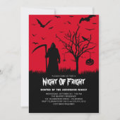 Nacht des Himmels Erwachsene Halloween-Party Eerie Einladung (Vorderseite)