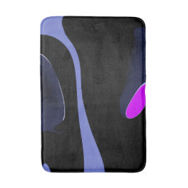 Nacht des Kometen: Abstrakt blau, Lila und schwarz Badematte