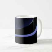 Nacht des Kometen: Abstrakt blau, Lila und schwarz Kaffeetasse (VorderseiteRechts)