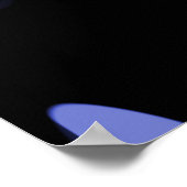 Nacht des Kometen: Abstrakt blau, Lila und schwarz Poster (Ecke)