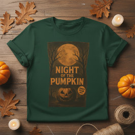 Nacht des Kürbis Retro-Horrorfilmplakat T-Shirt