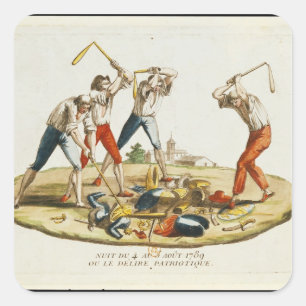 Nacht des Patriotischen Deliriums Quadratischer Aufkleber