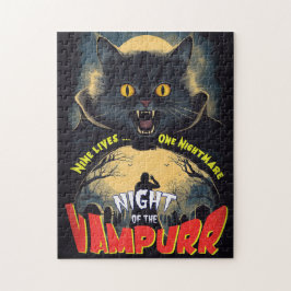 Nacht des Vampurrs - Vintages Horror-Poster Puzzle