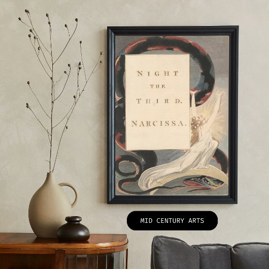 Nacht die dritte Narcissa, von Edward Young's Poster