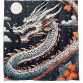 Nacht-Drache-Duschvorhang Duschvorhang (Vorderseite)