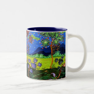 Nacht Dreamscape Zweifarbige Tasse