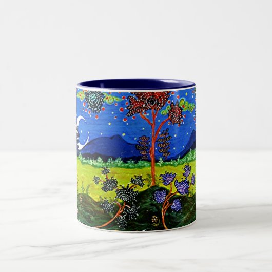 Nacht Dreamscape Zweifarbige Tasse (Mittel)