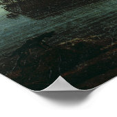 Nacht: Ein Hafen im Mondschein, 1748 Poster (Ecke)